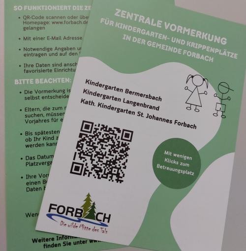 Foto des Flyers zur elektronischen Anmeldung